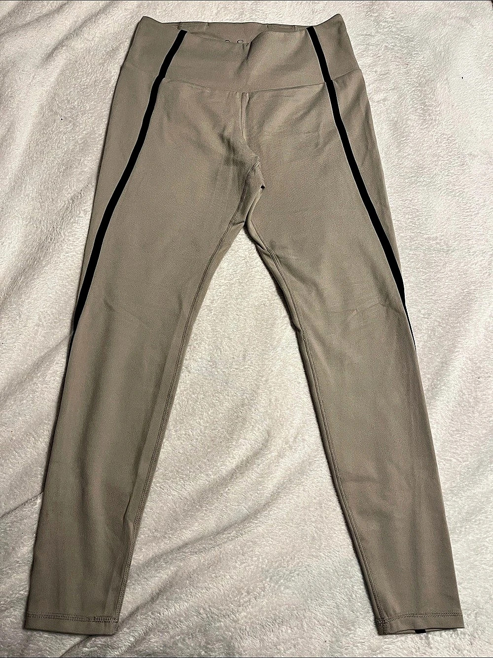 Jessica Simpson Active High Rise Side Stripe Leggings Brown & Black Medium
